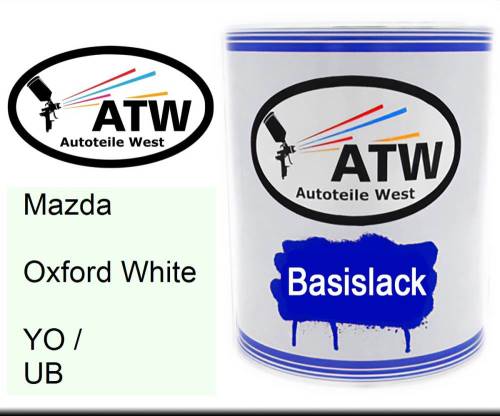 Mazda, Oxford White, YO / UB: 1L Lackdose, von ATW Autoteile West.